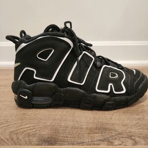 Nike Air More Uptempo Black White Youth 5.5Y Basketball Shoes 415082-002